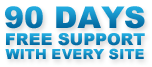 90 Days Free Support With Every Website